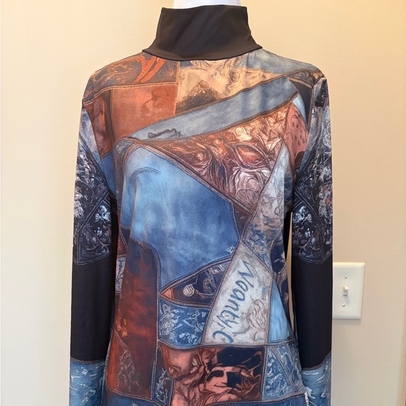 STYLEWE Multicolor Patchwork Turtleneck Top. Like New! - Picture 5 of 15